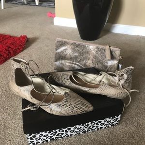 Flats with matching clutch